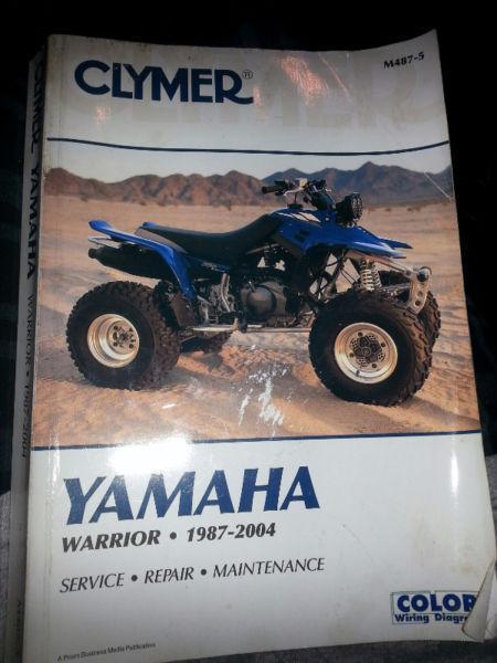 SELLING MY YAMAHA WARRIOR CLYMER MANUAL, 87 TO 2004