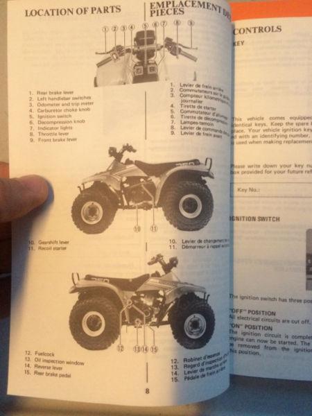1984 Suzuki ATV LT250EF Owners Manual