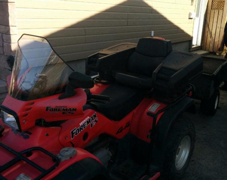 Honda with winch and trailer