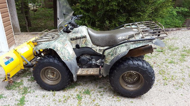 Kawasaki 360 ATV 4X4 with snow plow package $3200 New Price