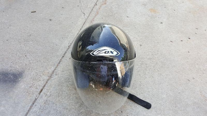 medium shield helmet and xl beanie helmet