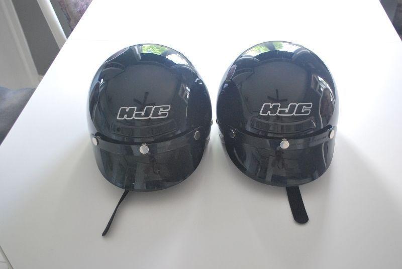 Two HJC helmets