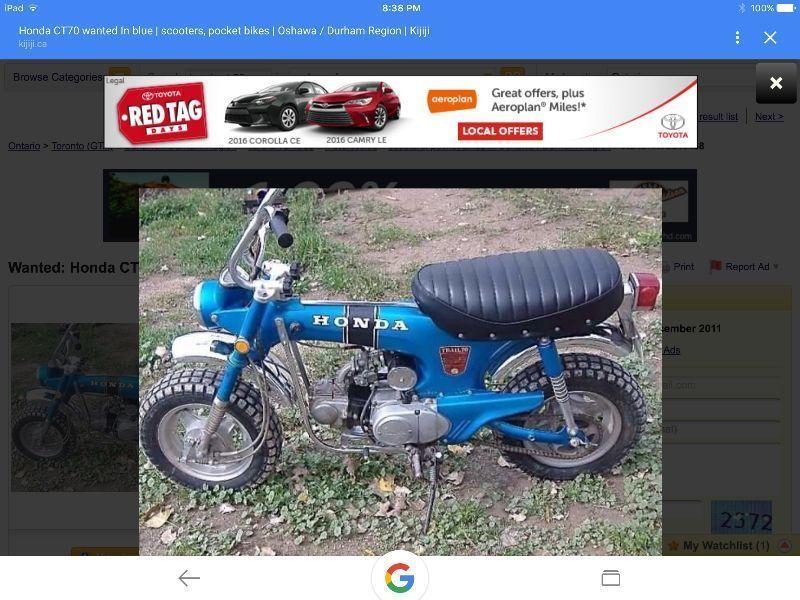 Wanted: Looking For Honda CT 70
