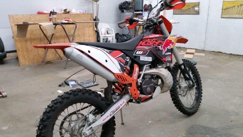 2010 ktm 300xcw with trailer