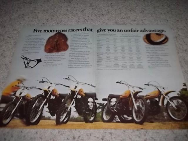 Rare Vintage 1974 Suzuki Motocross & RL250 brochure