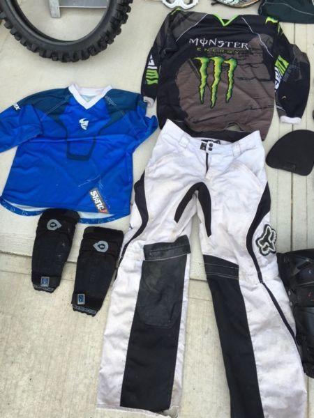 Dirt bike parts and gear