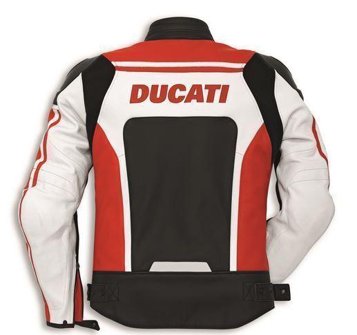 2015 Ducati Corse C2 Leather Jacket Red White Black Men's 56