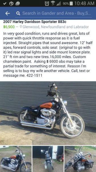 2007 Harley Davidson Sportster 883c