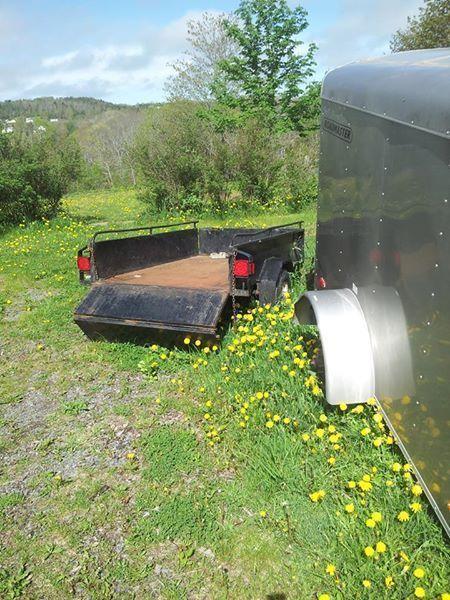 4x6' metal trailer with mini ramp, good for most atvs