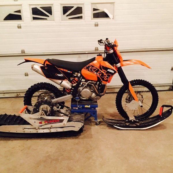 Ktm xcw 450 with track kit and Rekluse clutch