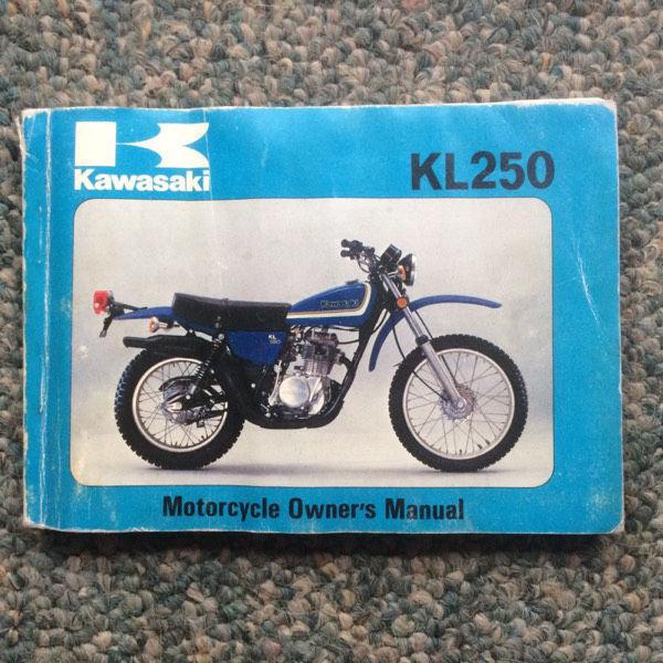 1978 Kawasaki KL250 Owners Manual