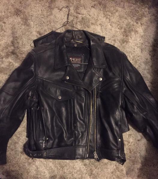Women's leather riding jacket