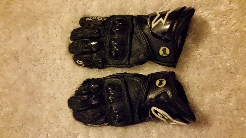 Alpinestars GP Pro black leather gloves, large
