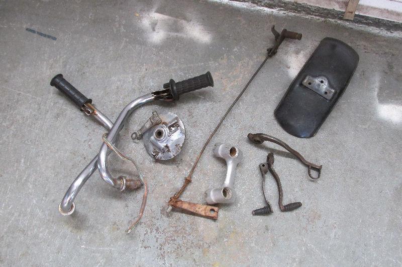 Various old mini bike parts