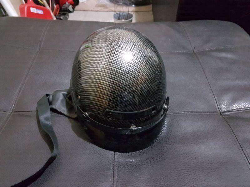Carbon fiber motorcycle helmet