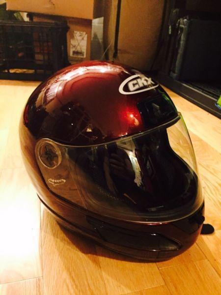 CKX wine colored motorcycle helmet, size L