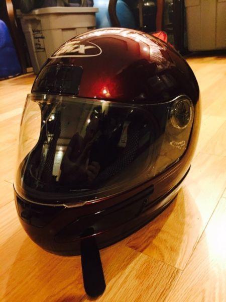 CKX wine colored motorcycle helmet, size L