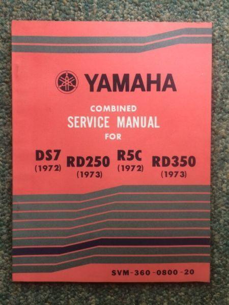 1972 1973 Yamaha RD 250 350 Service Manual