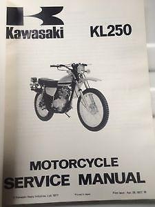1977 1978 Kawasaki Kl250 Service Manual