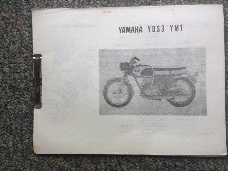 RARE 1965 Yamaha YDS3 YM1 Parts List