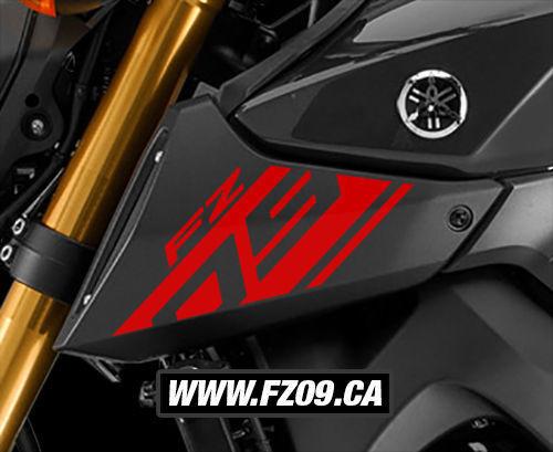 Yamaha Fz-09 autocollant pour couvert entrée d'air !
