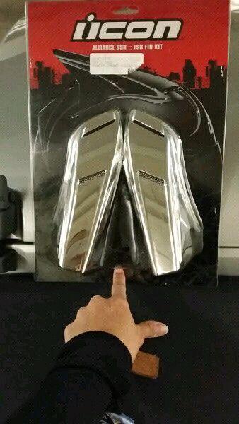 ICON Fsb Fin Kit for Alliance SSR Helmet! *Rare Item*