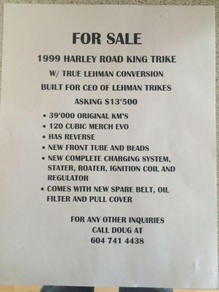 99 road king trike