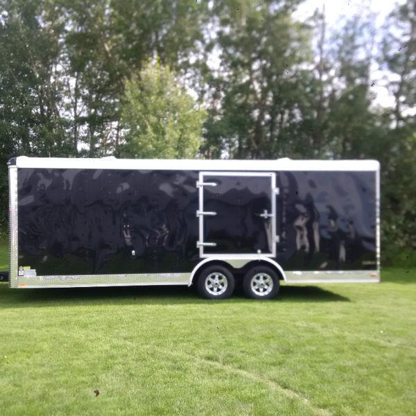 enclosed car hauler trailer-side by-cargo-moving-2015-22ft-10k