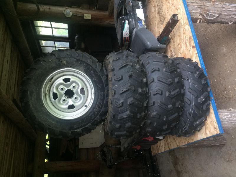 4 quad rims and tires