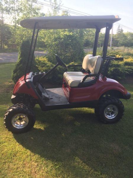 Lifted golf cart