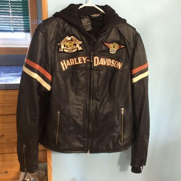 Ladies HD riding leather jacket size XL
