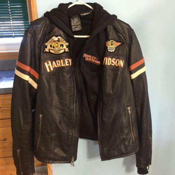 Ladies HD riding leather jacket size XL