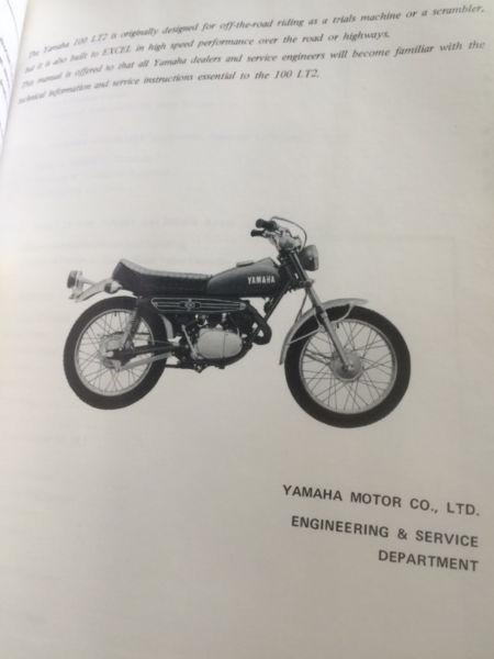 1972 Yamaha LT2 100 Service Manual
