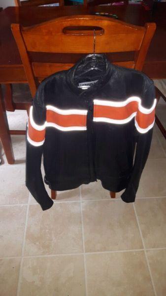 Leather Motorcycle Jacket Size L