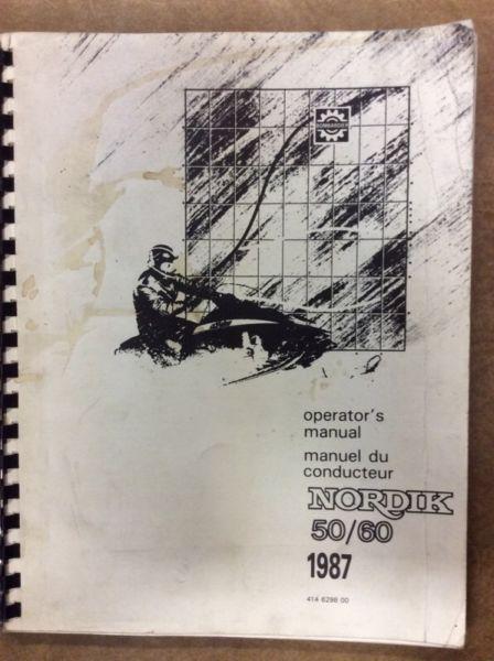 NORDIK 50/60 OWNERS MANUAL
