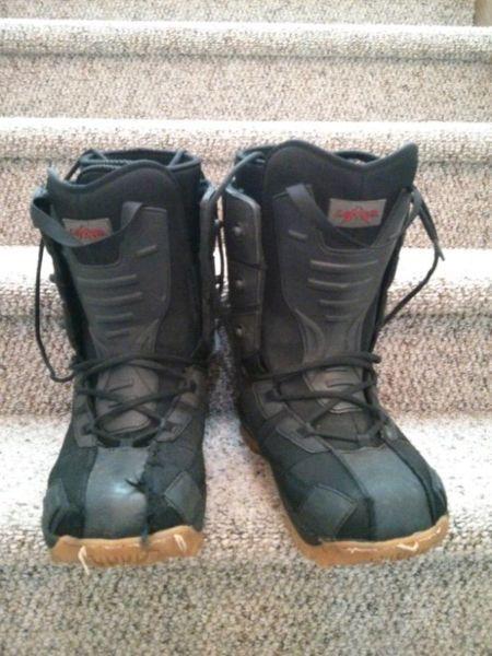 Snowboard or snowmobile boots fits size 12