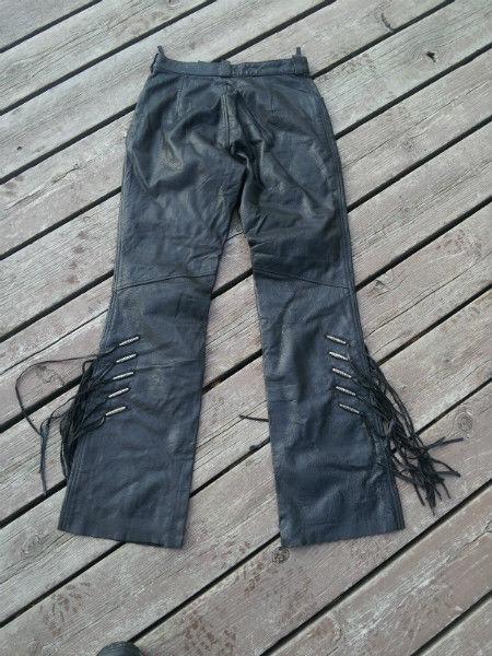 Harley Davidson ladies black leather pants