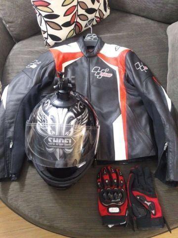 Shoei helmet + MotoGP jacket