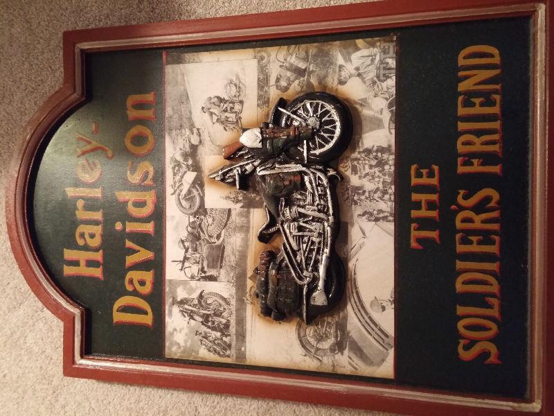 Harley Davidson Soldier's Plaque
