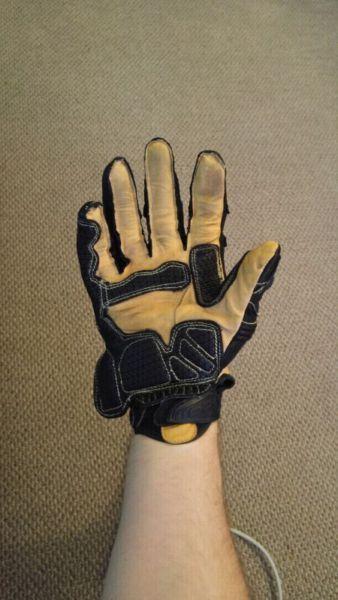 Icon leather motorcycle gloves