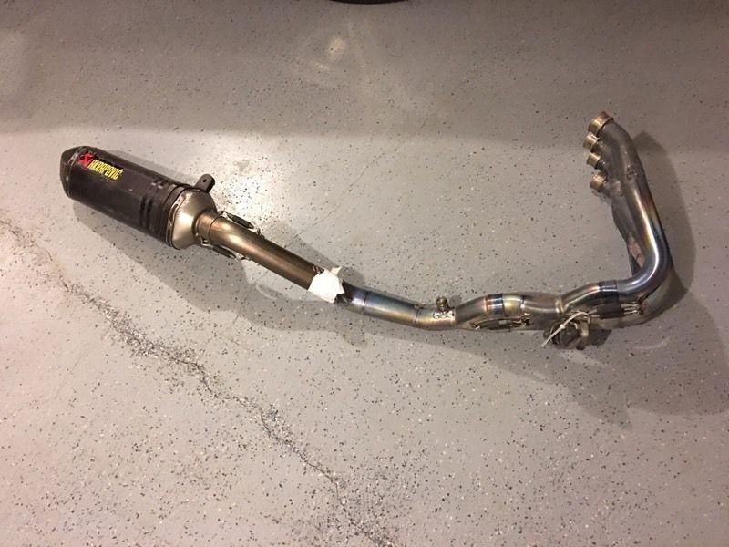 Akrapovic titanium exhaust system from 2008 Suzuki gsx-s 600