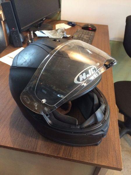 HJC motorcycle helmet, flat black Size S