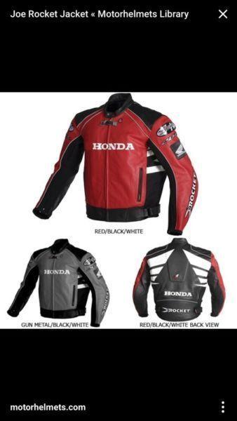 Joe Rocket Honda CBR Motorcycle Leather Jacket