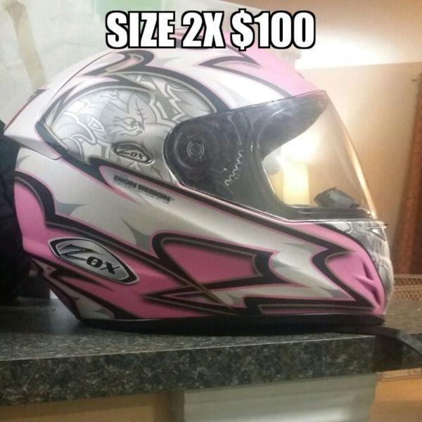 Helmets and some face masks for sale