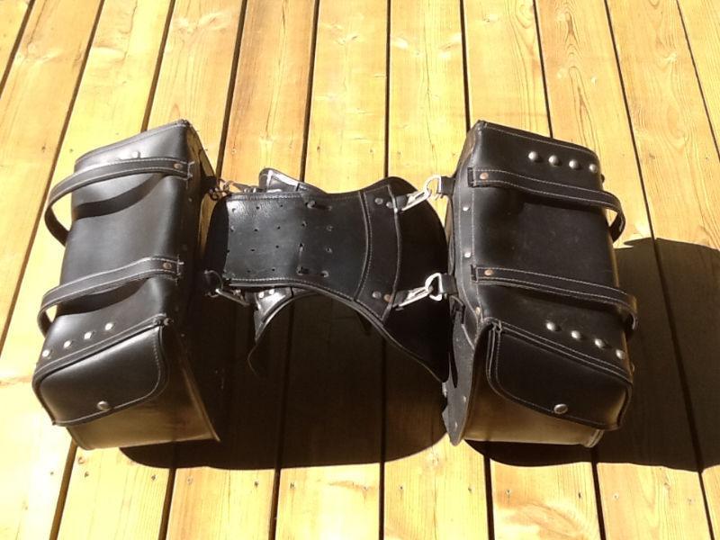 Black saddle bags