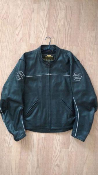 Leather motorcycle jacket (Suzuki)