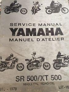 1976 - 1979 Yamaha XT500 SR500 Combined Service Manual