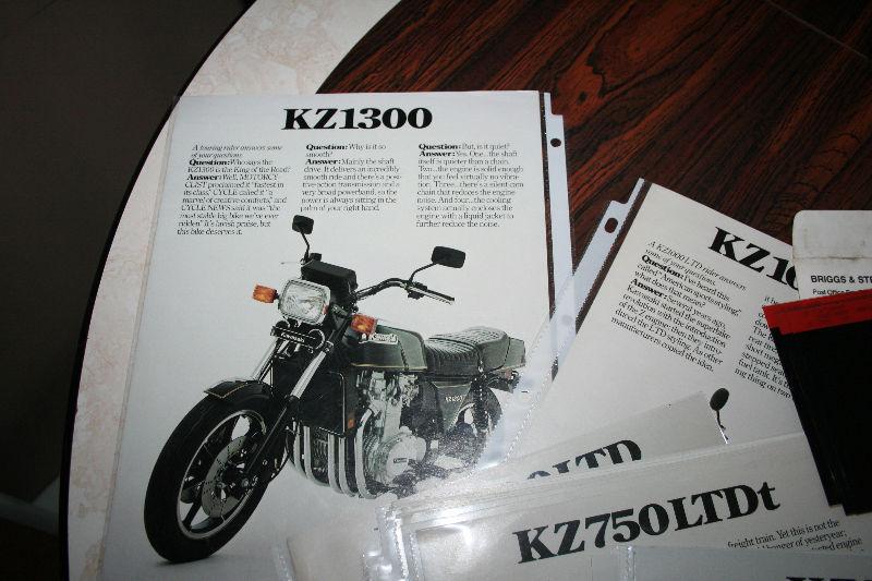 Vintage Original 34 - 1979-80 Kawasaki Brochures & Micro Fishe
