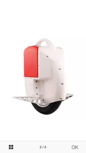 AIRWHEEL X5 ONE WHEEL WHITE AND RED NEW