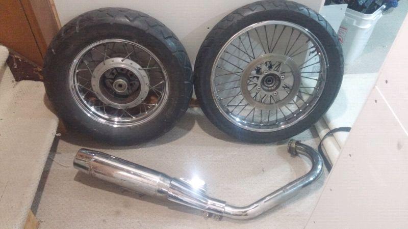 suzuki wheels / tires and exhaust
